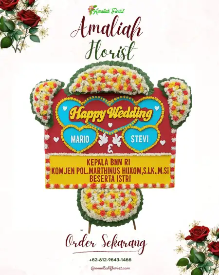 Papan Bunga Pernikahan Wungurejo